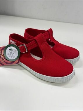 NWT Cienta Toddler Girls Red Mary Jane Sneakers Shoes EUR 27/ US 9.5